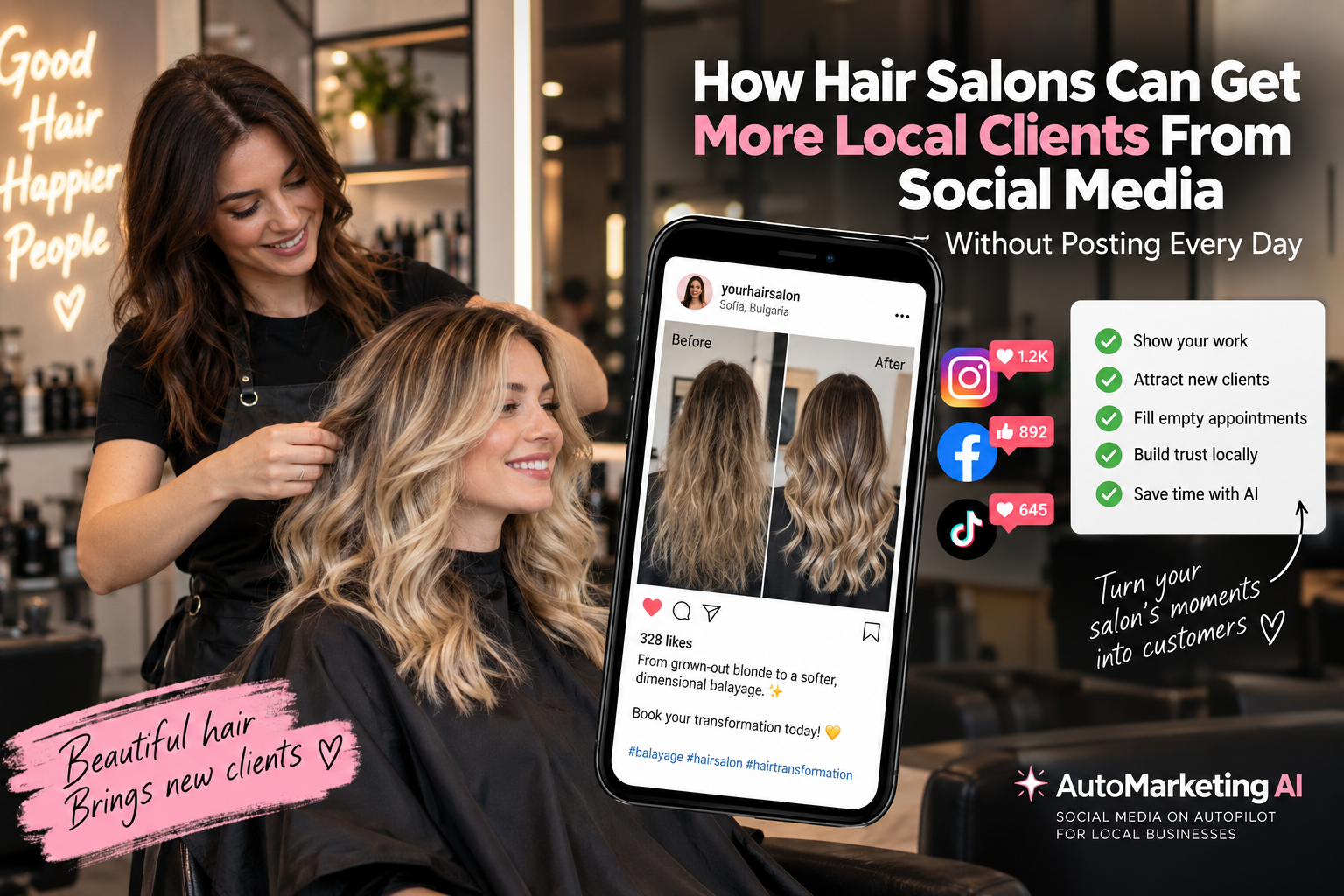 How Hair Salons Can Get More Local Clients From Social Media Without Posting Every Day
